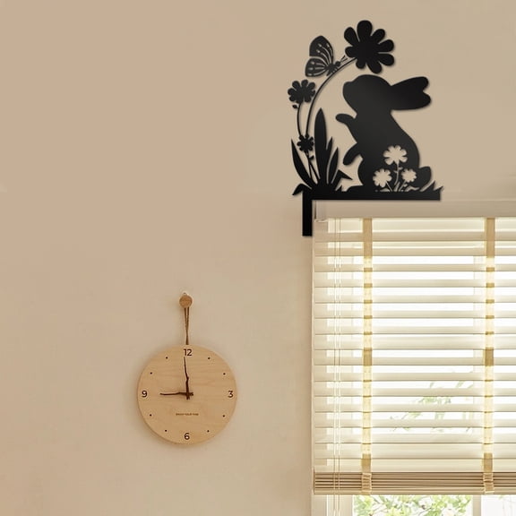 Bunny Garden Statues Metal Rabbit Yard Art Outdoor Clearance Black Rabbit Decor Silhouett Animals Stake Garden Decorations Outdoor Garden Statue for Lawn and Yard Decor Ornaments