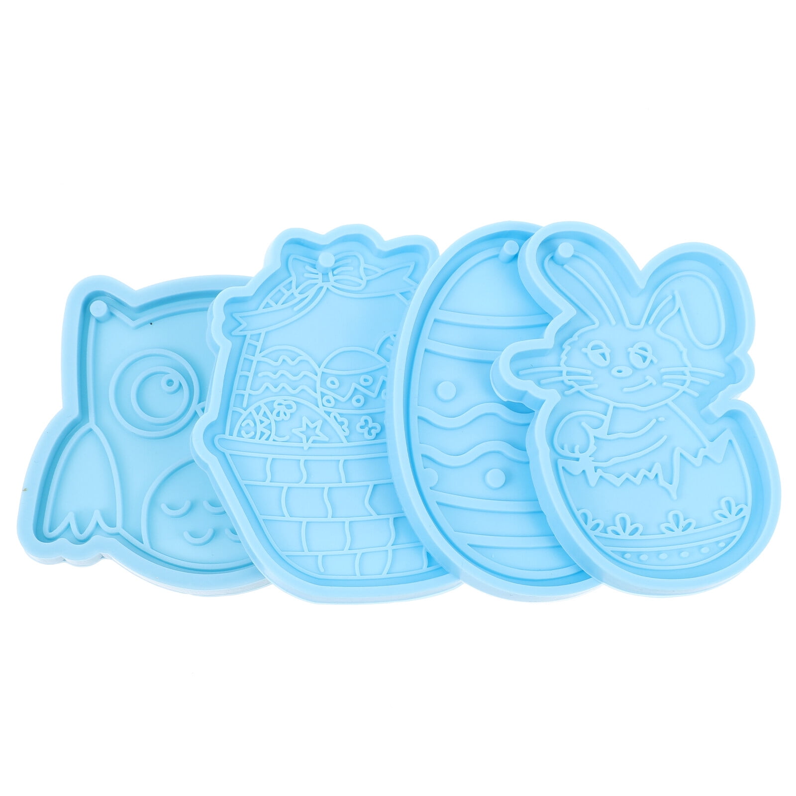 Bunny Gnome Stencil 4 Pcs Pendants Mold Resin Epoxy Chocolate Rabbits