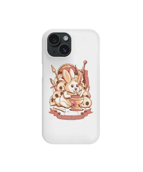Bunny Graal Funny Rabbit Holy Grail Art Phone Case for iPhone 16 15 14 ...