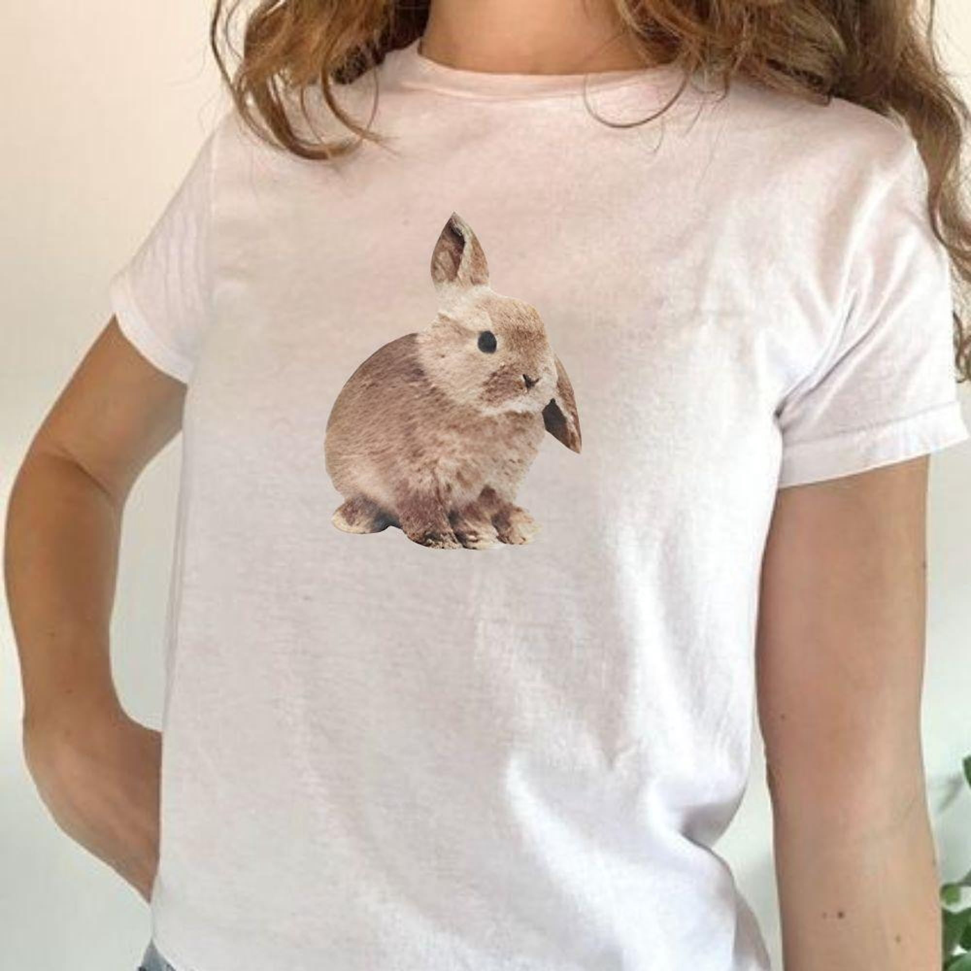 Bunny Graphic T Shirt Rabbit Tee Cottagecore Soft Girl Style Y2K ...