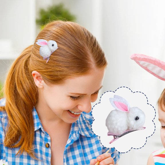 Bunny Hair Clips Easter Hair Clips Easter Hair Accessories Non Slip Hair Pins Plush Bunny Hair Clips Cute Bunny Hair Claw Clips Mini Hair Clips Rabbits Hair Clip Hold Hair Clip