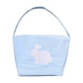 thumbnail image 1 of Bunny Hand Bag Bunny Easter Basket Gingham Easter Bucket Bag for Easter Egg Hunts Party Favor Decorations, Blue, 1 of 6
