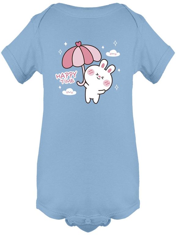 Bunny Happy Time Bodysuit Infant -Image by Shutterstock, Newborn