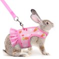 thumbnail image 1 of Bunny Harness - Rabbit Leash and Harness Set Rabbit Bunny Dress Walking Harness Cute Carrot Pattern Breathable Vest Harness for Rabbit Ferret Squirrel Guinea Pigs Piggies, 1 of 5