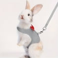 thumbnail image 1 of Bunny Harness and Leash for Walking Escape Proof, Mesh Breathable Adjustable Rabbit Leash Camping Hiking Training for Ferret Kitten Puppy (Gray), 1 of 9