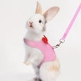 thumbnail image 1 of Bunny Harness and Leash for Walking Escape Proof, Mesh Breathable Adjustable Rabbit Leash Camping Hiking Training for Ferret Kitten Puppy (Pink), 1 of 8