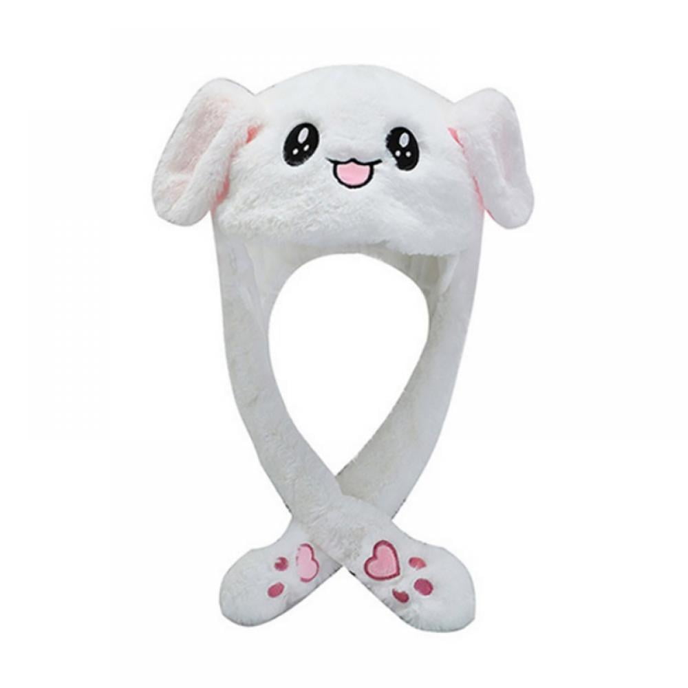 black bunny hat with moving ears