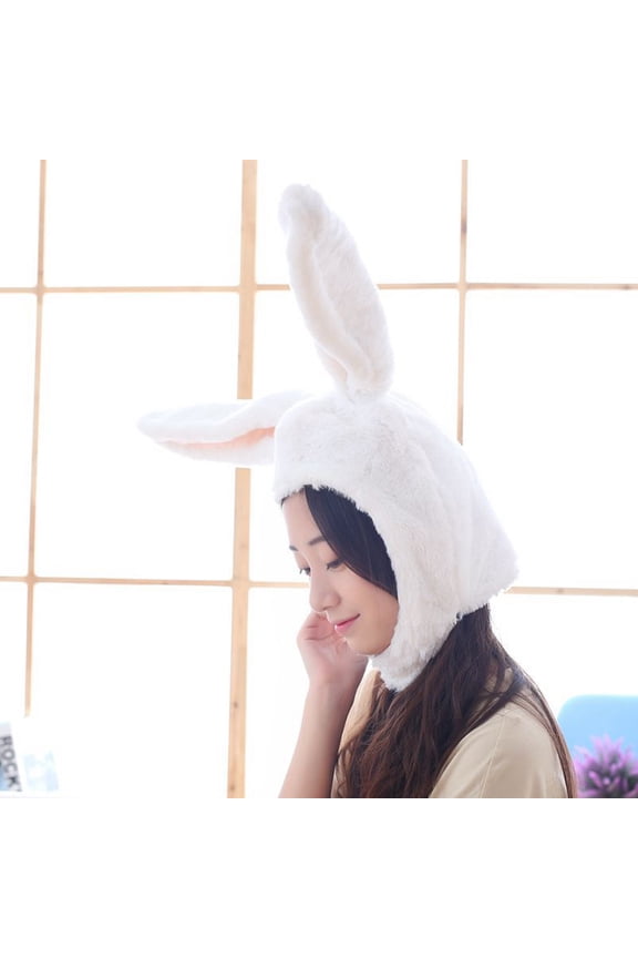 Bunny Hat, Yigetop Girl Funny Animal Cute Rabbit Ear Hat Cap Head Cover Plush Gift Dress Party Bunny Ears White One Size