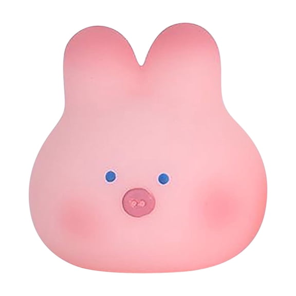 Bunny Head Squishy Big Ears Slow Rising Stress Relief Ball,Fidget Soft TPU Sensory Squeeze Anxiety Relief Calming Floppy Hand Squishy for Adults Office Desk and Party Favors,As Show