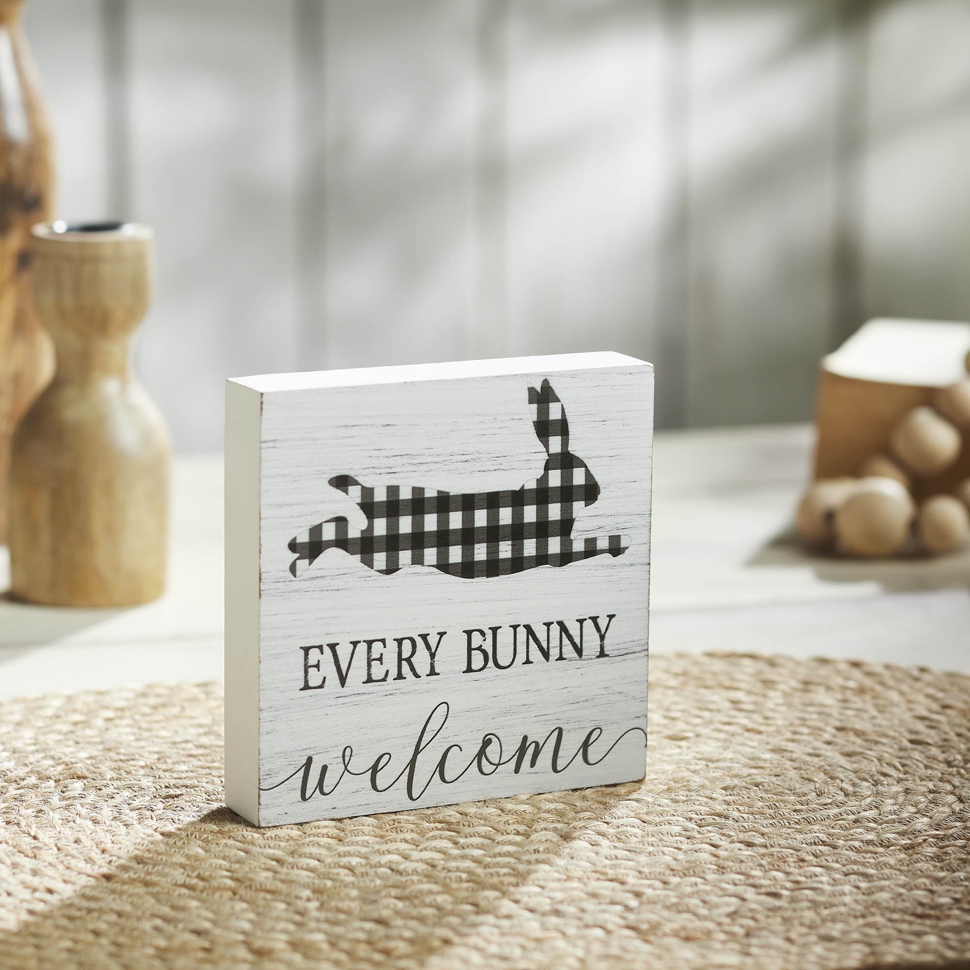 Swavecat Targa in legno con scritta Happy Easter Bunny