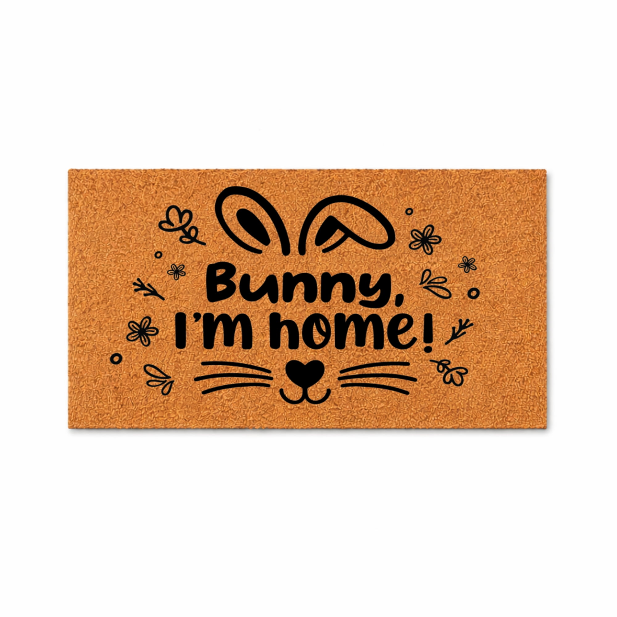 Bunny I’m Home Doormat, Cute Funny Rabbit Welcome Mat, Spring Entryway ...