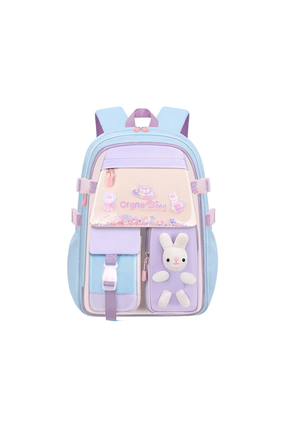 Bunny Kawaii Sequin Backpack for School Students, Cute Animal Bookbag with Back Support Lightweight Design, Adorable Durable Daypack for Daily Campus Commute, Fun Back to School Gift