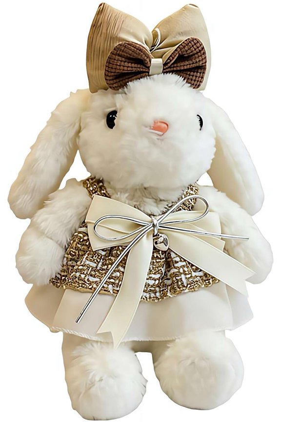 Bunny Keychain Plush, Lop-Eared Rabbit Keychain Velvet Soft, Adorable Keyring for Keys Backpack Purse