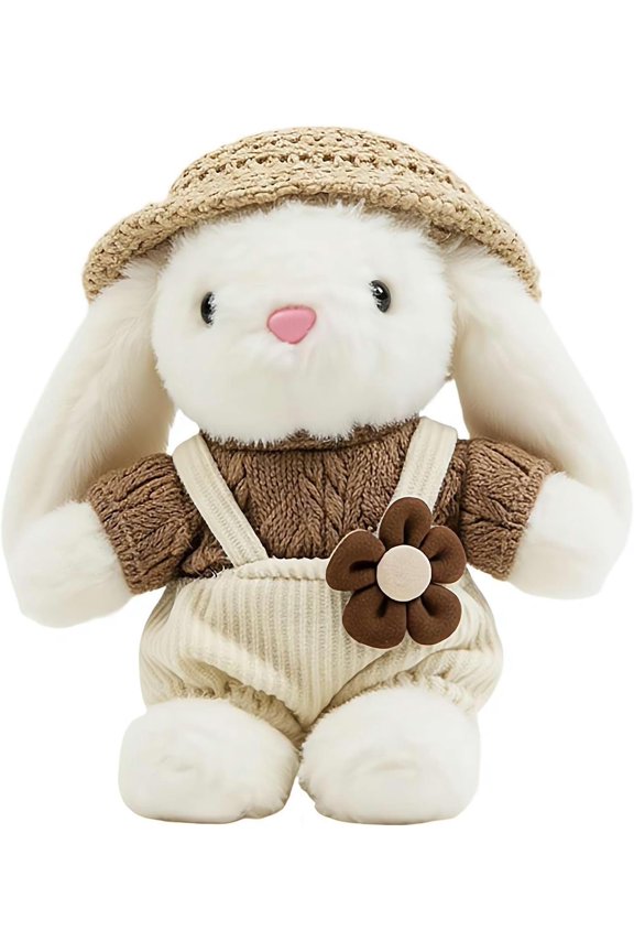Bunny Keychain Plush, Lop-Eared Rabbit Keychain Velvet Soft, Adorable Keyring for Keys Backpack Purse