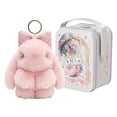 thumbnail image 1 of Bunny Keychain with Tin - 5.1" Handmade Bunny Plush Keychain with Gift Tin Box, Soft Rabbit Bag Charm Pendant, Cute Fluffy Key Ring Accessory for Backpack Purse Keys Gift Idea, 1 of 13