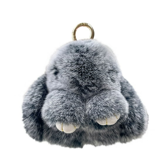Bunny Keychain with Tin - 5.8" Handmade Soft Plush Rabbit Charm, 20 Colors, Cute Gifts for Women & Teens