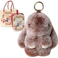 thumbnail image 1 of Bunny Keychain with Tin,Cute Easter Gift Plush Keychain for Backpack,Bag Charm Gift Key Chai, 1 of 7