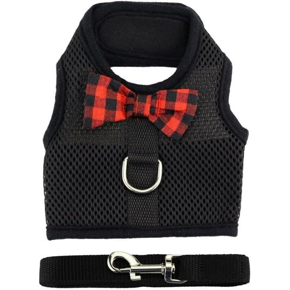 Bunny Kitten Harness No Pull Cat Leash Stylish Vest Harness, for Small Animal Adjustable Soft Breathable Walking Harness Set