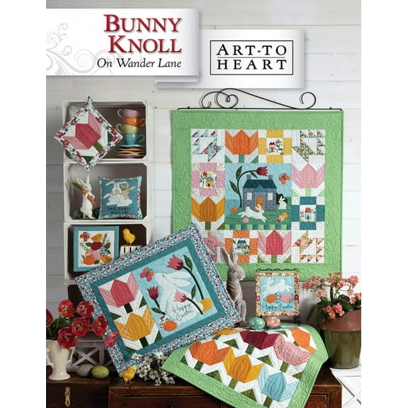 Bunny Knoll On Wander Lane Quilt Pattern (April - Block 4) by Nancy Halvorsen of Art to Heart