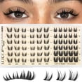 thumbnail image 1 of Bunny Lash Clusters with Spikes Eyelash Clusters 10-14mm Cluster Eyelash Extensions Manga Left & Right Lash Extensions Anime Individual Lashes, 1 of 9