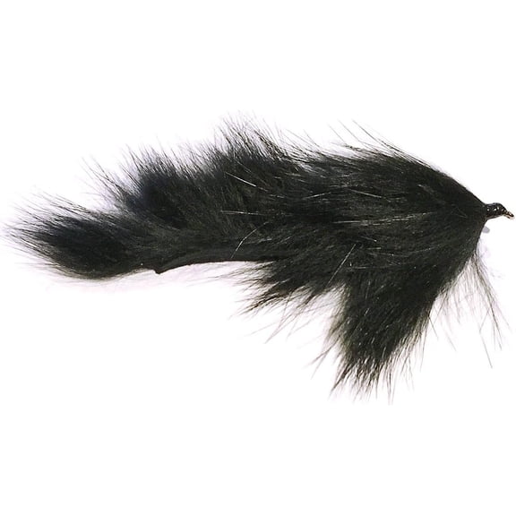 Bunny Leech Fly Fishing Flies for Trout, Black, Cream, Olive and Purple Black, 6