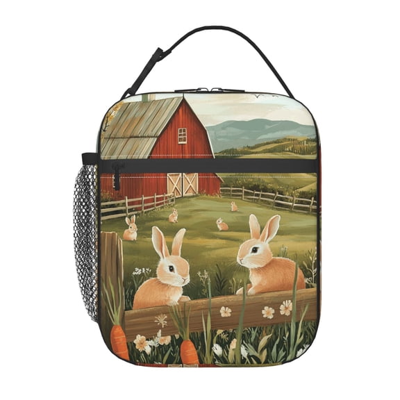 Bunny Lunch Box Reusable Portable Lunch Bag Tote Bag for Work Picnic Hiking