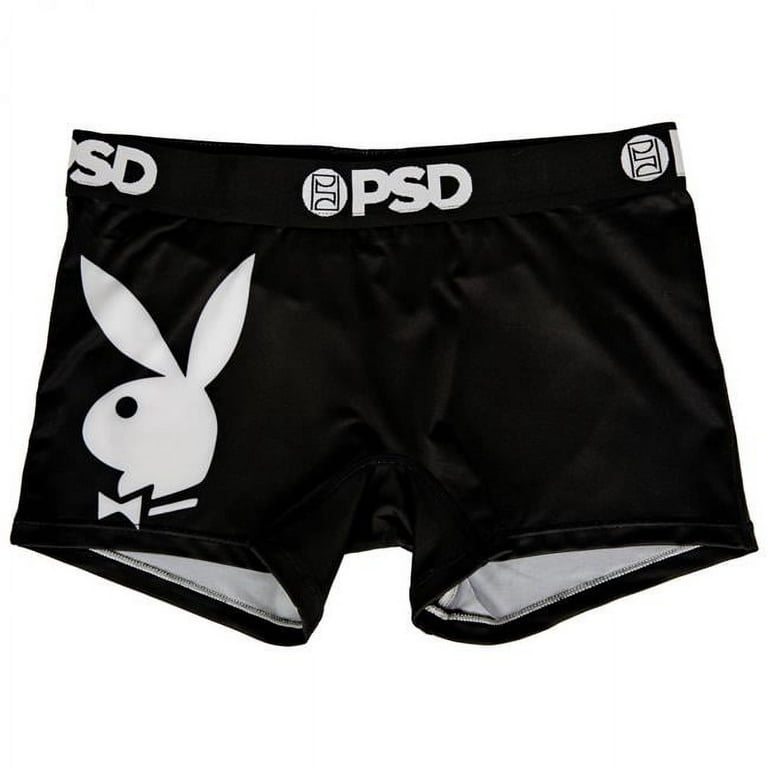 Bunny Mascot Microfiber Blend Womens PSD Boy Shorts Underwear, Black &  White - Extra Small 