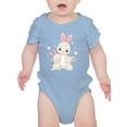 thumbnail image 1 of Bunny Mom And Babies Bodysuit Infant -Image by Shutterstock,  18 Months, 1 of 4