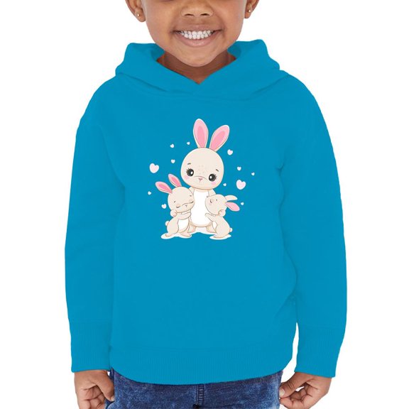 Bunny Mom And Babies Hoodie Toddler -Image by Shutterstock,  2 Toddler