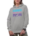 thumbnail image 1 of Bunny Mom, Easter Day, Heather Grey Hooded Sweatshirt or Hoodie, 2XL, 1 of 5