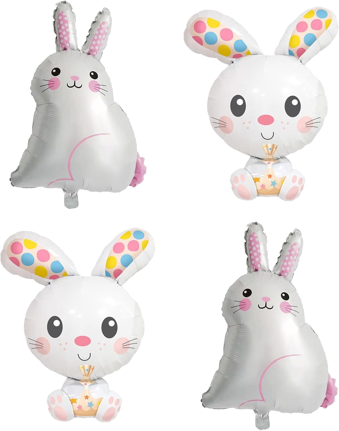Bunny Mylar Balloons Rabbit Head Foil Balloon for Easter Themed ...