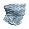 thumbnail image 1 of Bunny Neck Gaiter, Funny Rabbits on Polka Dots, Unisex, Blue Baby Blue and Cream, by Ambesonne, 1 of 3