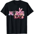 thumbnail image 1 of Bunny Nurse Funny Egg Easter Day Floral Women men nurse gift T-Shirt, 1 of 5