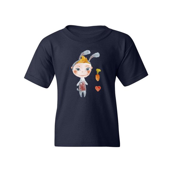 Bunny Outfit Girl T-Shirt Juniors -Image by Shutterstock,  Small