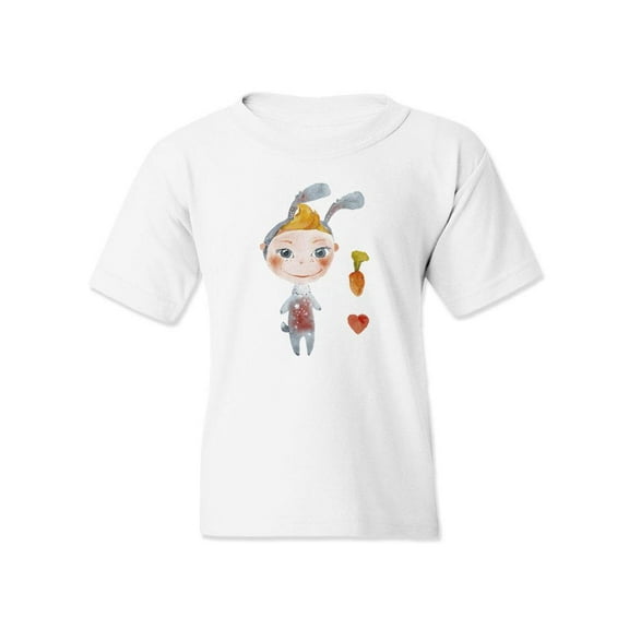 Bunny Outfit Girl T-Shirt Juniors -Image by Shutterstock,  x-Large