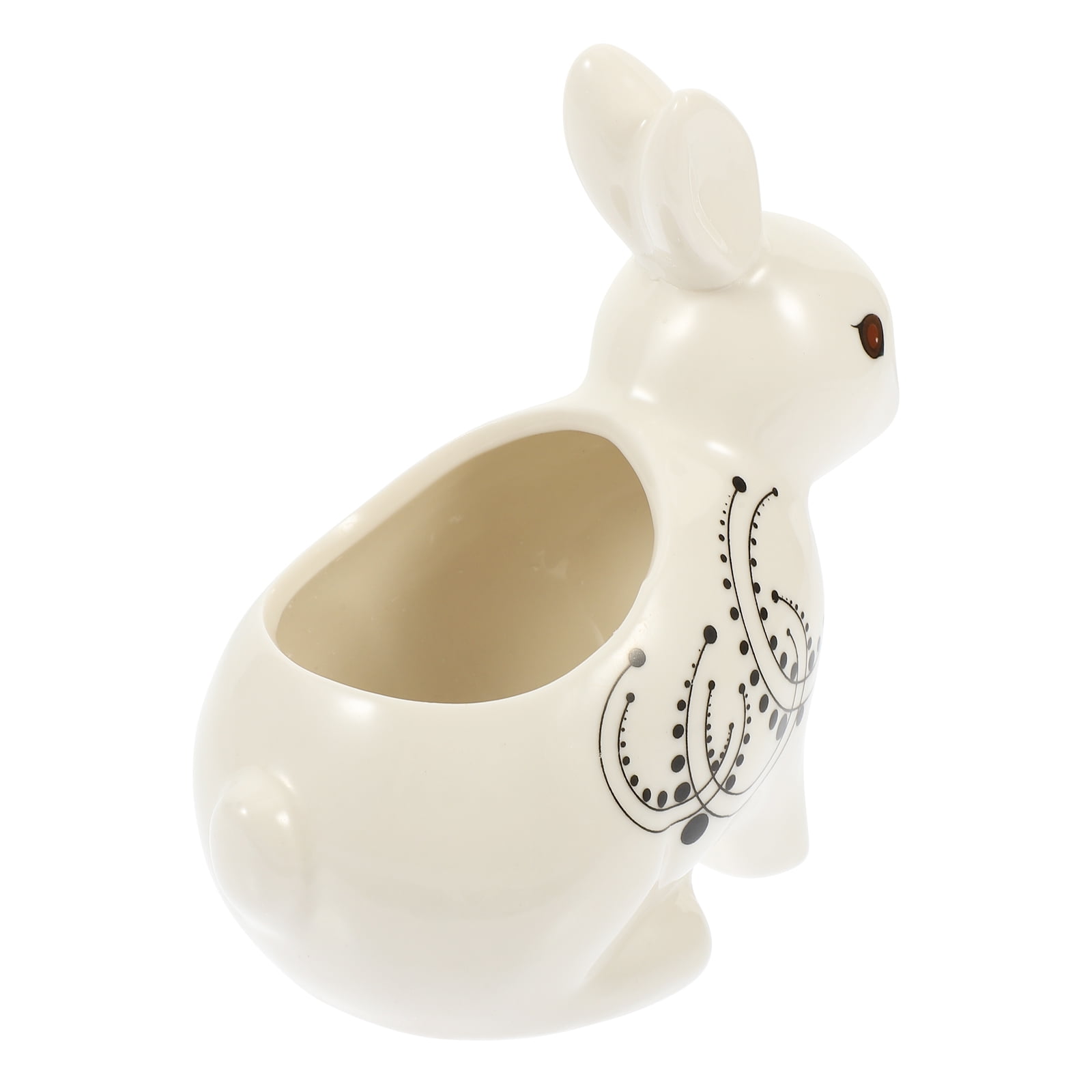 Bunny Planter Pot, Rabbit Planter with Drain Hole Rabbit Statue Home