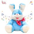 thumbnail image 1 of Bunny Plush Baby Toys Easter Gifts Bunny Stuffed Animals Peek-A-Boo Toys Repeats What You Say Singing with Floppy Ears Birthday Gift for Toddler 7 8 9 10 11 Months 1-2 Year,12 inch Pink, 1 of 7