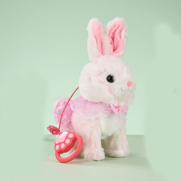 Bunny Plush Bunny Toys Hopping Bunny Toy, Touch-Activated Talking Robotic Pet For Kids Learning To Talk