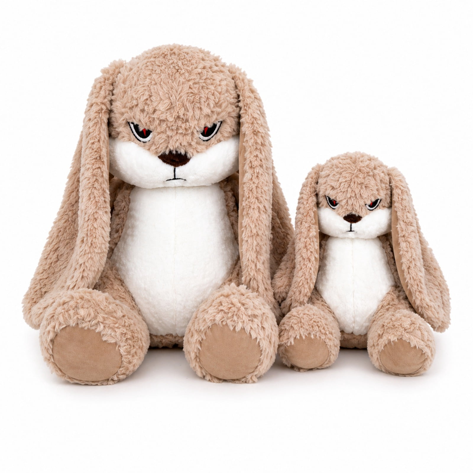 Bunny Plush Set Soft Stuffed Rabbit Toy 2 Size Combo Cozy Gift Cute Home Decor