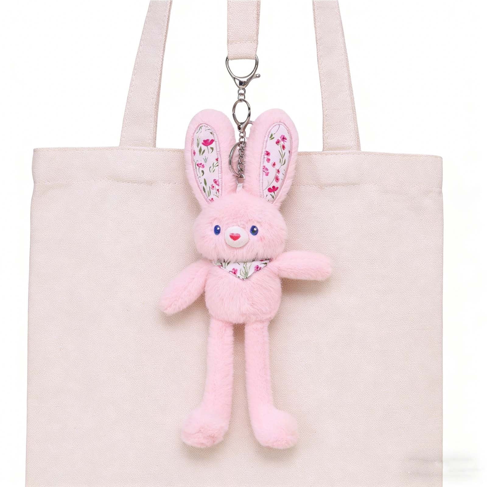 Bunny Pull Toy, Easter Plush Rabbit, Plush Toy Keychain Pendant for ...