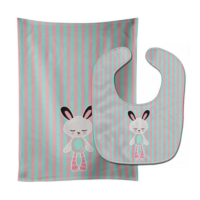 Bunny Rabbit Baby Bib & Burp Cloth
