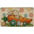 Bunny Rabbit Carrot Car Easter Spring Summer Indoor Doormat NonSlip