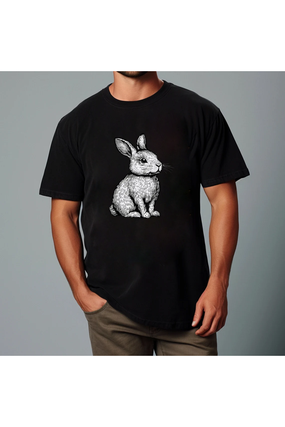 Bunny Rabbit Cottagecore Forestcore Woodland Animal Nature Unisex T-Shirt, up to Size 5XL
