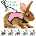 thumbnail image 1 of Bunny Rabbit Harness Leash Set, Adjustable Buckle Breathable Mesh Vest Escape Proof for Small Pets Walking Outdoor, 1 of 8