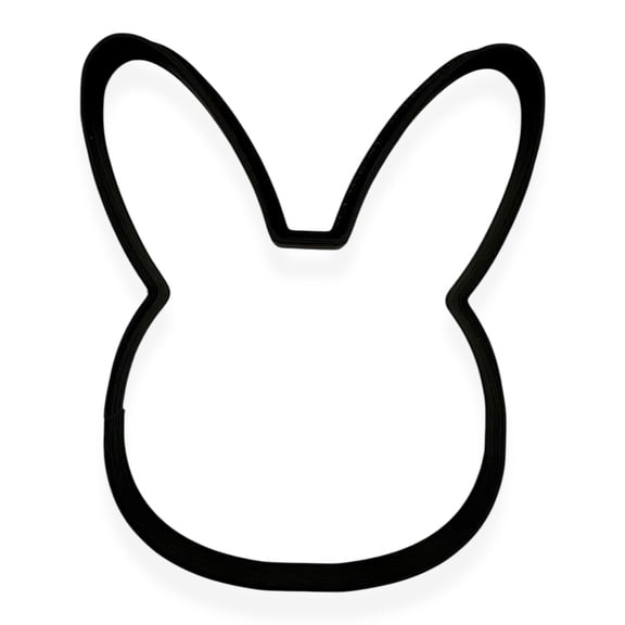 Bunny Rabbit Head Cookie Cutter with Easy Push Design
