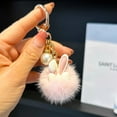 thumbnail image 1 of Bunny Rabbit Keychains Keyring Lovely Bunny Key Chains Birthday Party Favors Gifts, 1 of 6