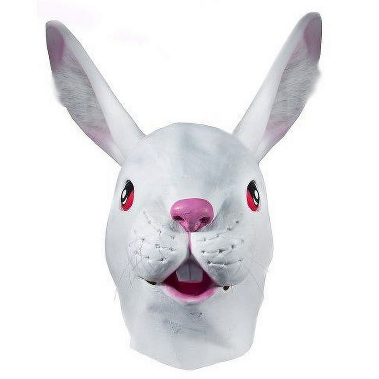 Rabbit Mask Adult Latex White Rabbit Mask Adult Latex White