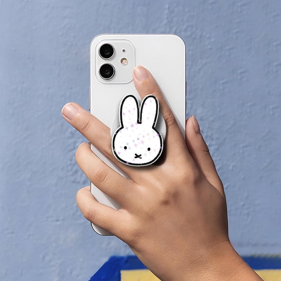 Bunny Rabbit Phone Grip, Miffy-Bunny Phone Holder, Kawaii Phone Grip, Accessory, Holder, Charm