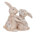thumbnail image 1 of Bunny Rabbit Statue Figurines Sculpture Decoration Hugging Figurine Easter Rabbits Couple Resin Craft Collectible, 1 of 8