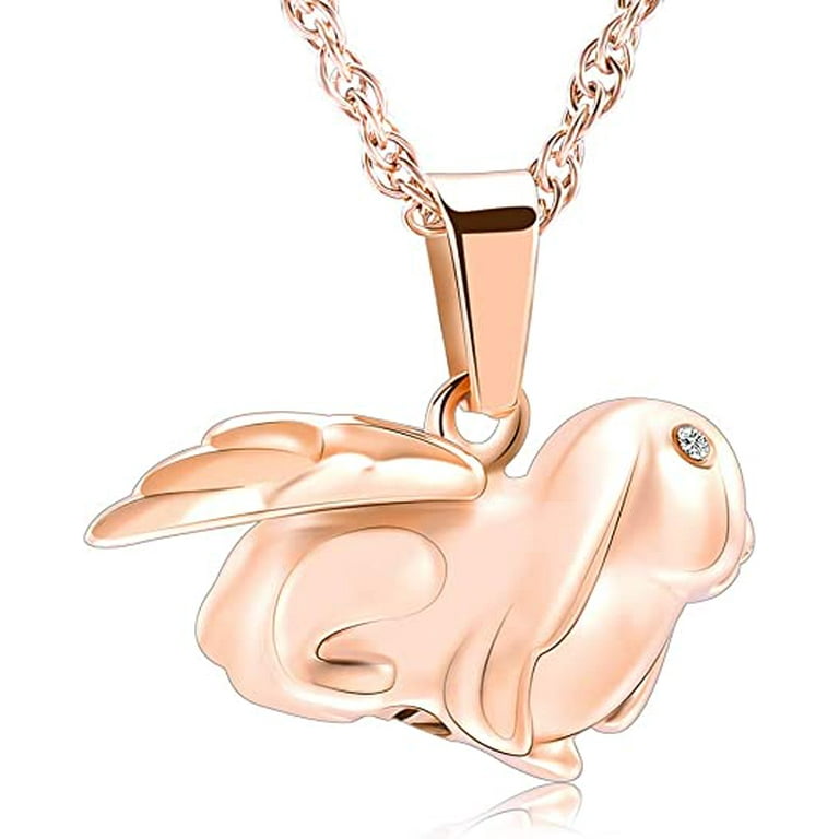 Bunny Rabbit Urn Necklaces for Ashes Cremation Jewelry for Ashes
